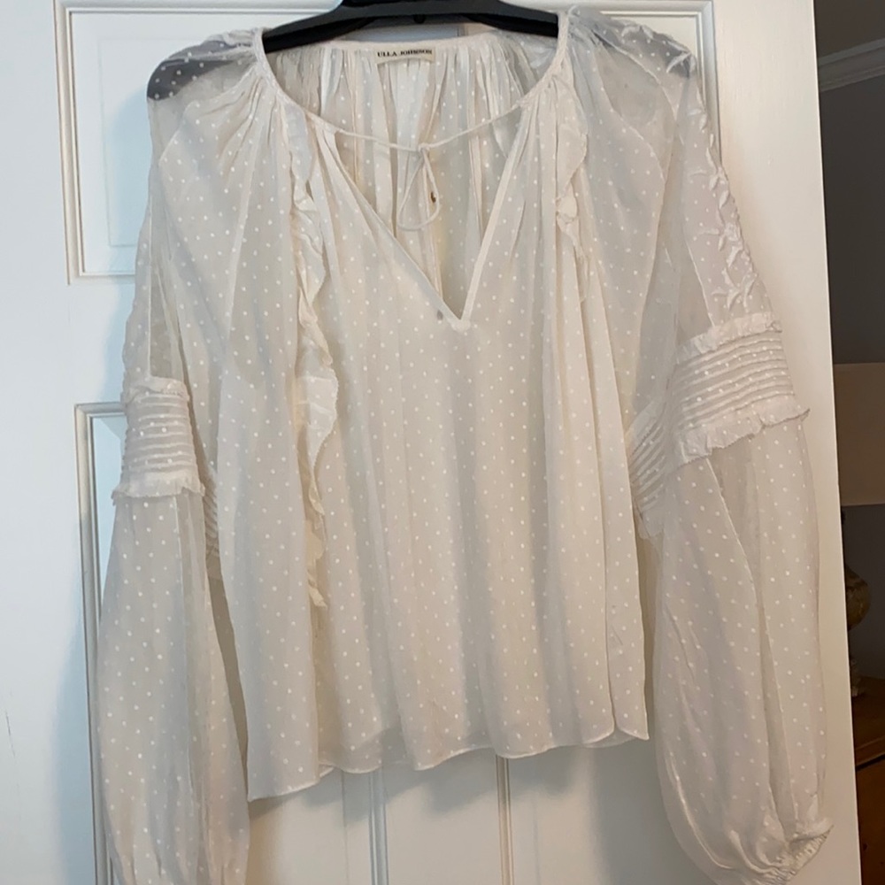 Ulla Johnson Like new white Swiss dot tunic